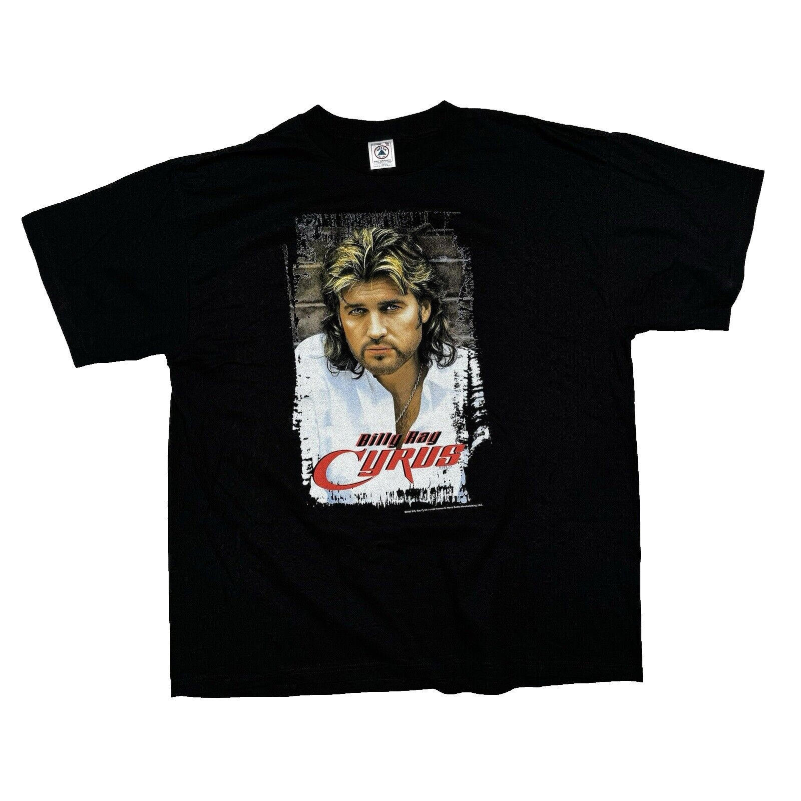 Vtg Billy Ray Cyrus 2000 Y2k Black Tour Xl Adult T Shirt Country Music Delta